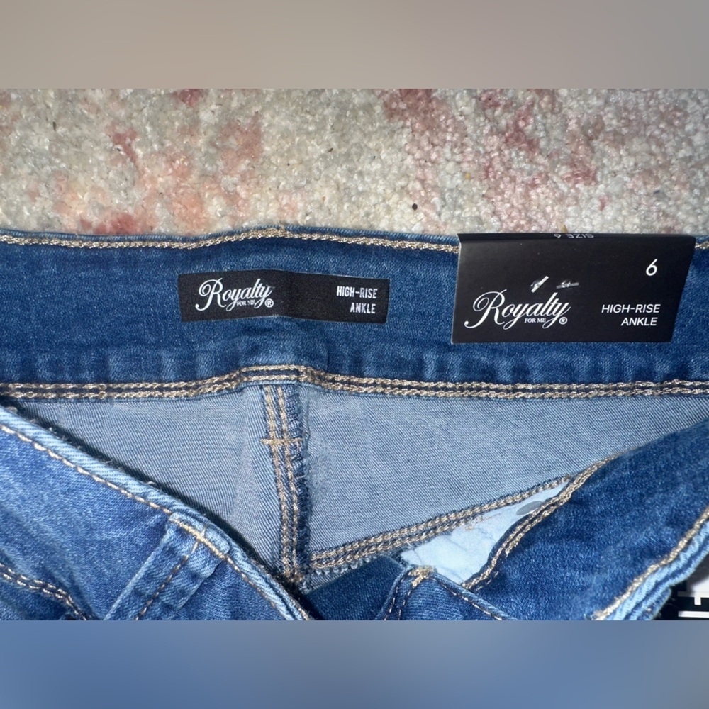 Royalty For Me Distressed Blue Skinny Jeans - Picture 7 of 10